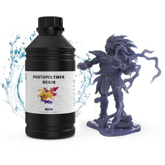 BIQU Water Washable Resin, 405nm Rapid UV Curing Standard Photopolymer Smoky Blk - Picture 1 of 7